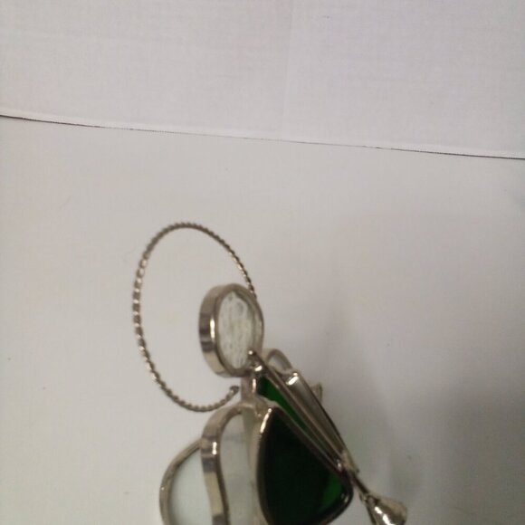 Stained Glass Angel Tea Light Candle Holders Musical Horn Violin Red Green - Picture 11 of 16